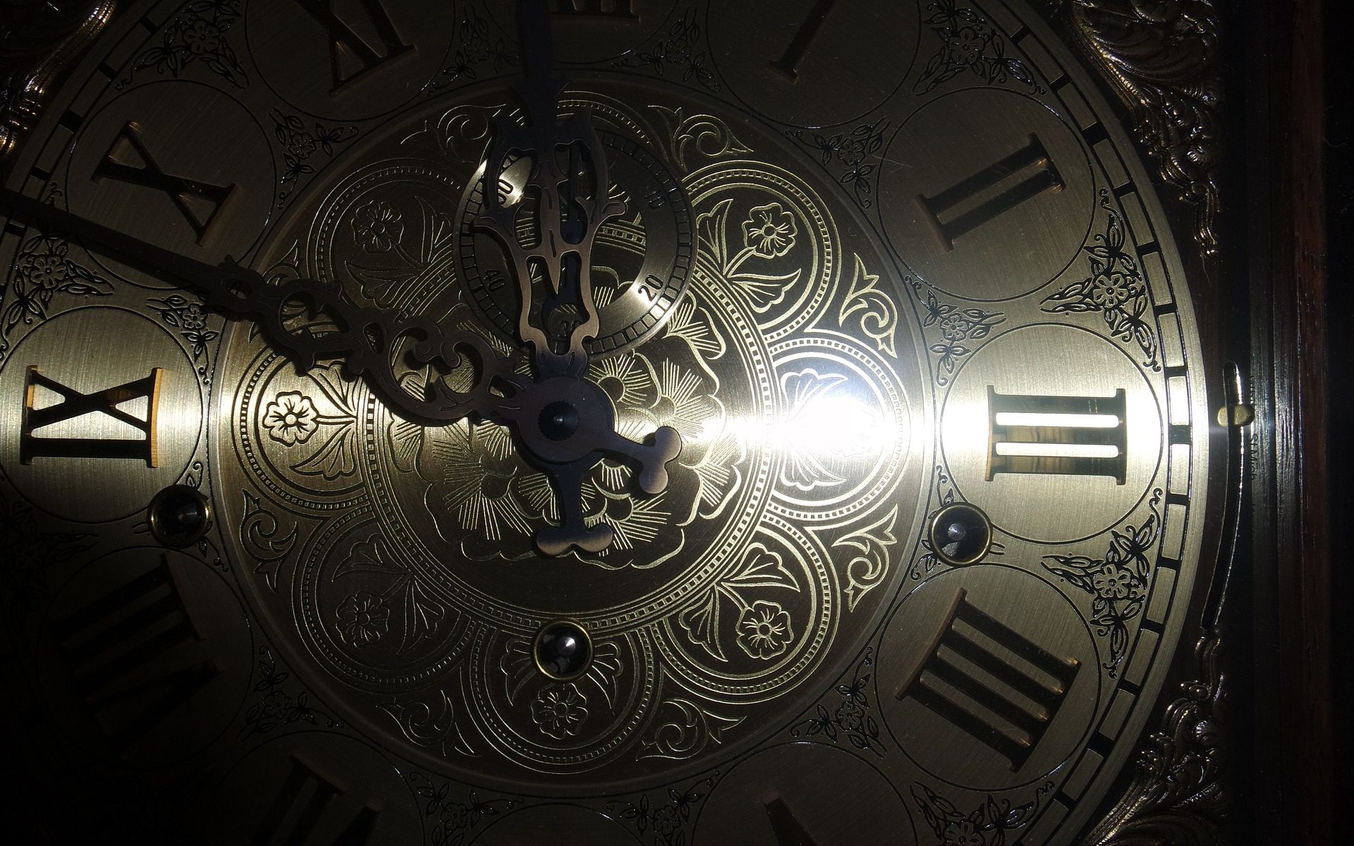 grandfather clock face
